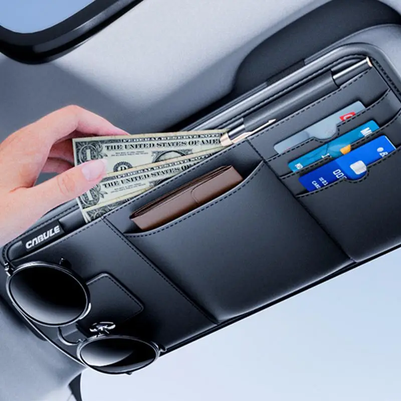 

Car Sun Visor Bill Pen Business Card Holder CD DVD Organizer Storage Box Sunglasses Clip Stowing Tidying Car Accessories