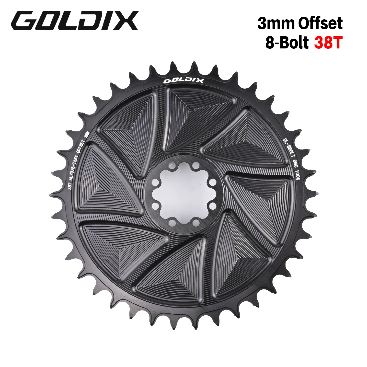 GOLDECK 16 ゴルデック #582 GOLDIX 8-Bolt Bicycle Chainring Wide and Narrow Teeth AERO