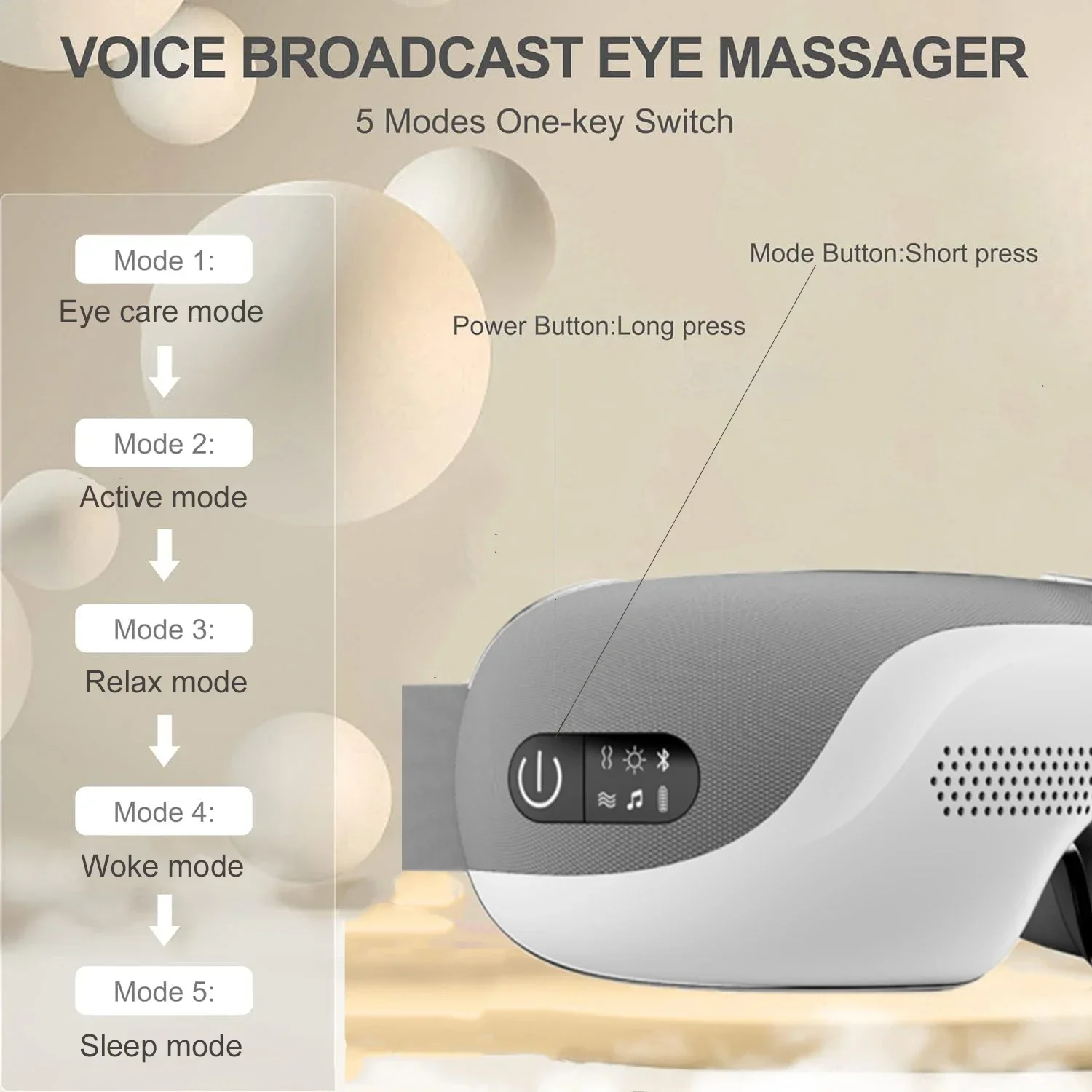 Hot Selling Product Eye Electric Air Pressure Eye Fatigue Massager Device Vibration Heating Intelligent Eye Massager Equipment