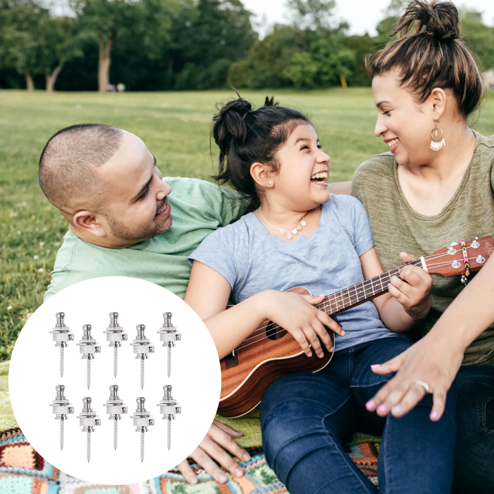 

10 шт. фиксаторов для ремней гитар и бас-гитар, стабильные, легко устанавливаемые, противоскользящие, серебристые