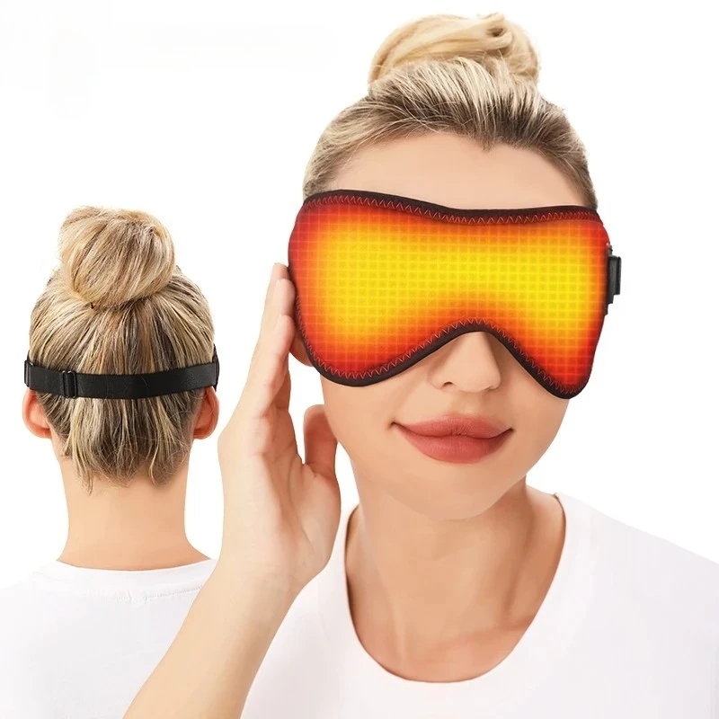 Heated Eye Mask Eye Mask for Dry Eyes with 3 Heat Levels Hot Compress Warm Compress Heating Pad for Sleep Dark Circles