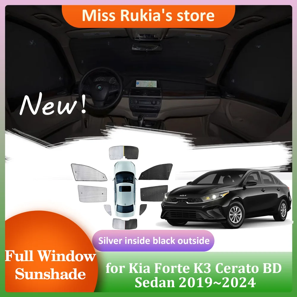 

Car Sunshades for Kia Forte K3 Cerato BD Sedan 2019~2024 Roof Windows Sun Visor Side Windshield Curtain Sunroof Cover Accessorie