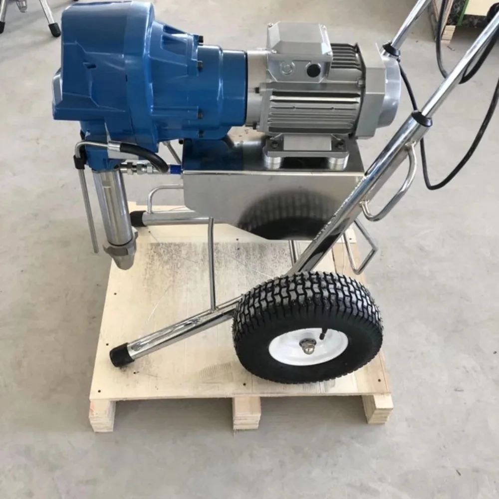 Professional Airless Paint Sprayer 14L 6000W Heavy Duty Putty Plaster Sprayer Painting Machine With Long Piston Pump