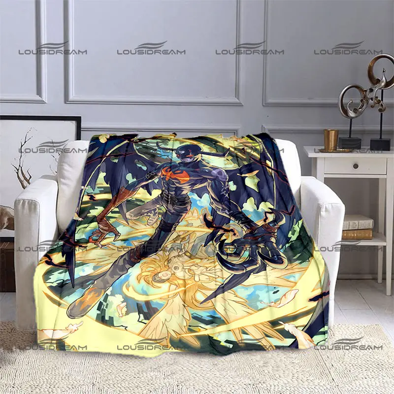 Evil Warcraft Creative Blanket Digimon Female Evil Warcraft Flannel Sheet Portable Home Travel Office Lunch Break Thin Blanket