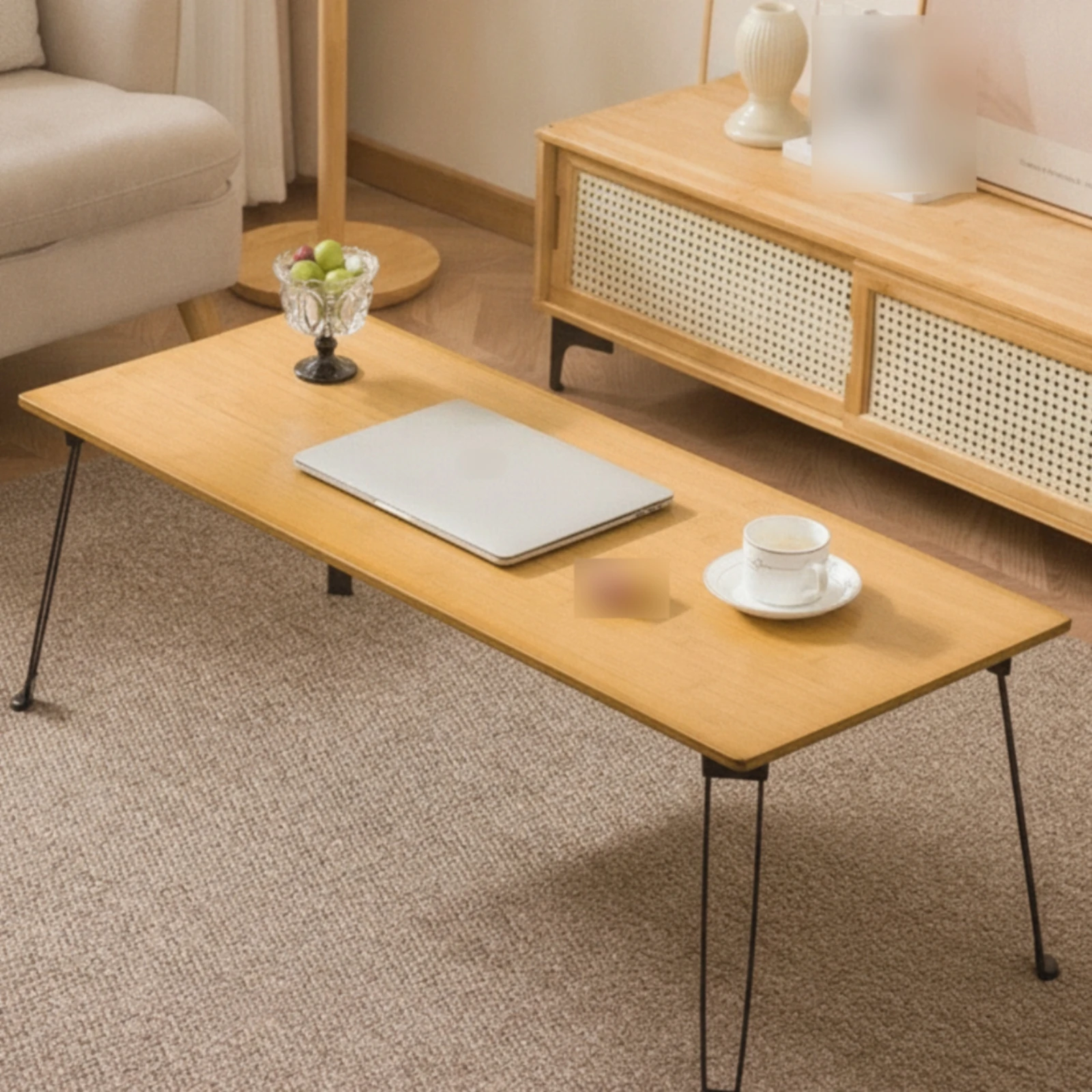 Foldable Table with Metal Legs Compact Folding Table Furniture Weatherproof Easy to Clean for Campers, Camping, Picnics