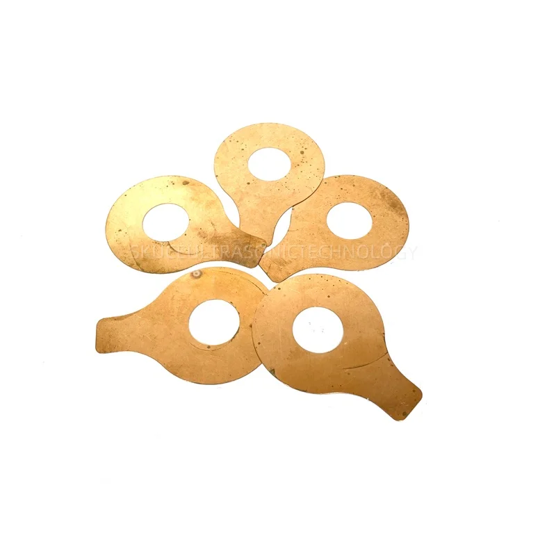 Feuilles d'électrode en cuivre conductrices positives et négatives de transducteur ultrasonique 50x20mm