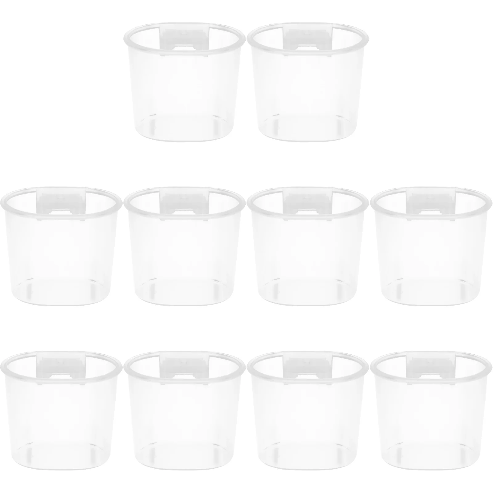 

10 Pcs Parrot Feeder Bird Water Small Plastic Food Cup Hanging Feeding Dish Bowl for Cage Station Parakeet Practical
