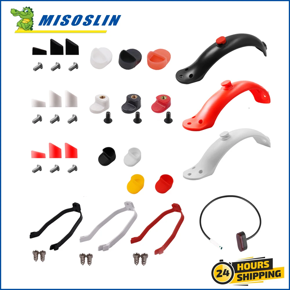 Rear Fender Hook Silicone Sleeves For XiaoMi M365 Pro Back Mudguard Sleeve Buckle Caps with Screws Combination Set Replacement