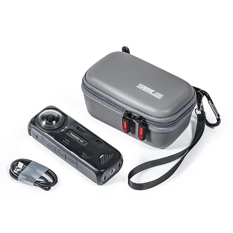 Bolsa de almacenamiento para Insta360 X4, caja dura de PU, Estuche de transporte de viaje portátil, funda protectora antiarañazos, Kit de accesorios para cámara deportiva