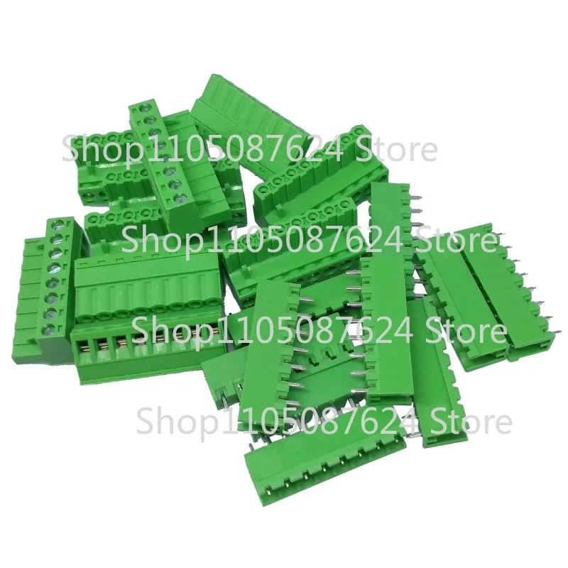 VV  10Set 2EDG 8 Pin 8P Plug-in Screw Terminal Block Connector 5.08mm Pitch