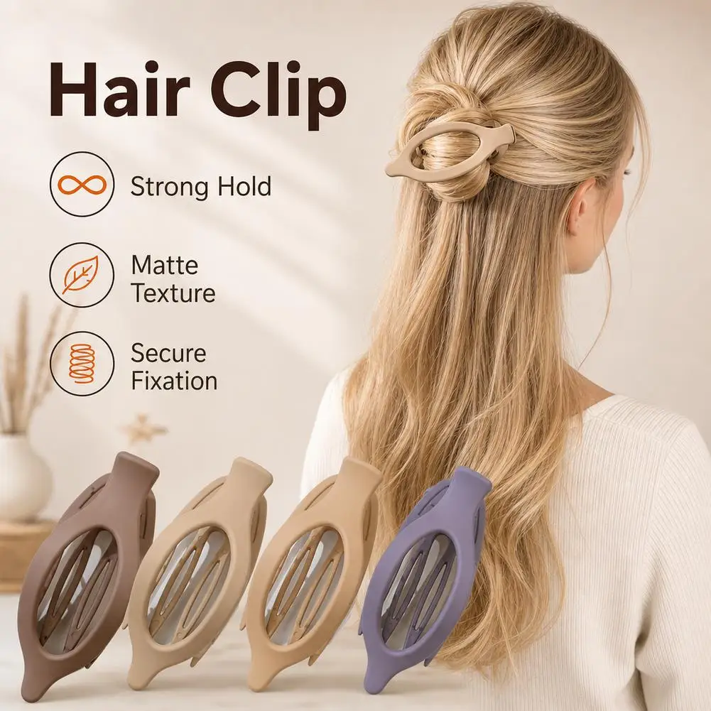 Flat Hair Clips Lay Down No Creep Duck Bill Alligator Barrettes Women Thick Thin Hair Non Slip Makeup Sectioning Styling