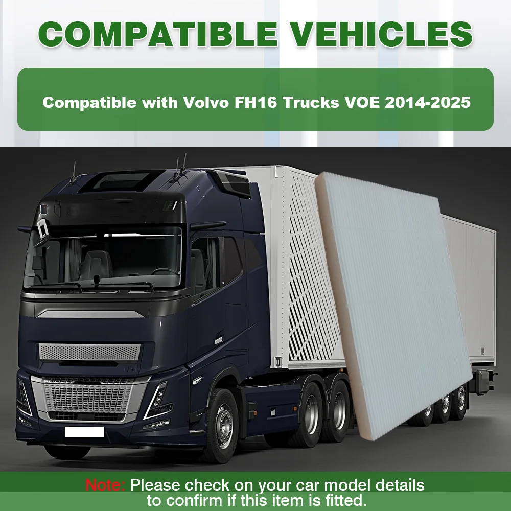 

84813190 Truck Air Conditioning Filter Element For Volvo FH16 Trucks VOE 2014 2015 2016 2017-2025 Cabin Air Filter Replacement