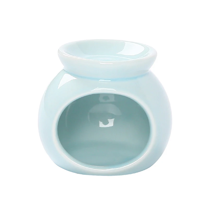 Porseleinen Aromabrander Essentiële Olie Furance Mini Kaarshouder Effen Kleur Keramiek Ambachten Geurartikel Woonkamer Home Decor - afbeelding 2