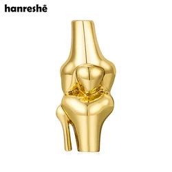 Hanreshe Kneecap Bone Brooch Pin Medical Orthopedics Jewelry Backpack Lapel Skeleton Badge for Doctor Orthopaedist Nurse Gifts