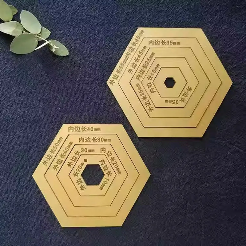 

Acrylic Sashiko Ruler Template for Hexagon, Circle & Border Patterns - Multi-Function Drawing Stencil for Coaster DIY Embroidery