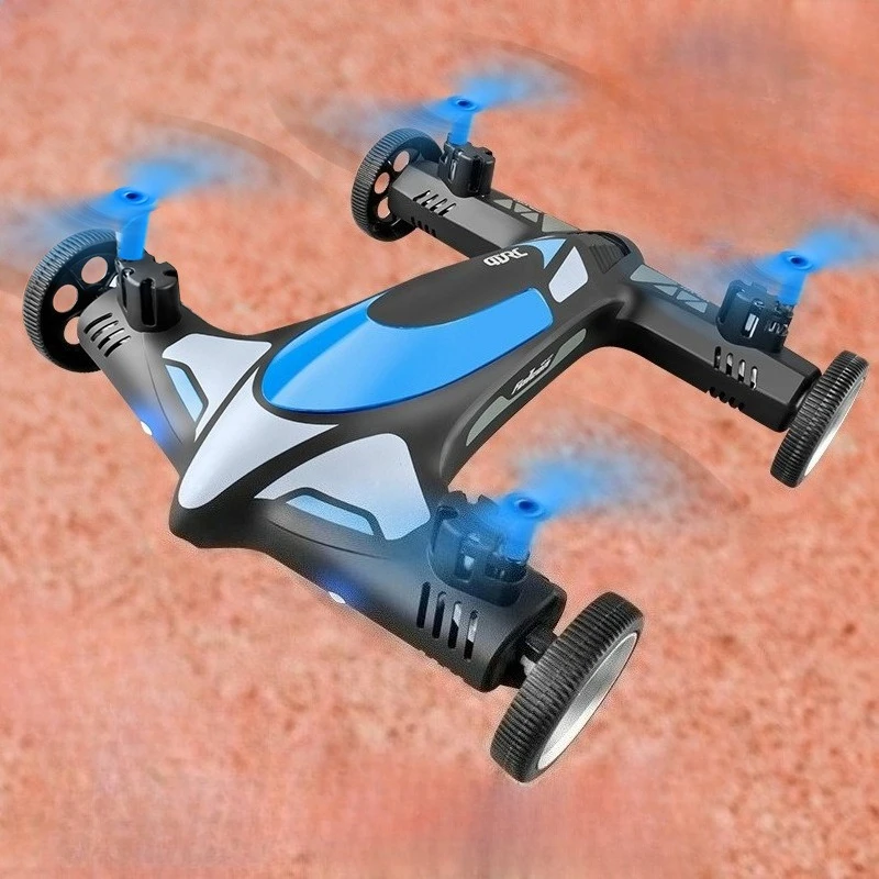 Child 2.4G RC Drone Quadcopter Remote Control Air-Ground Flying Car Mode Toys Airplane with LED Light Christmas Gifts for Adult