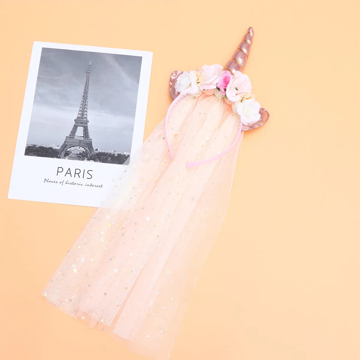 

Обруч для волос с единорогом, милый, нежный, нескользящий, в стиле феи, для вечеринок, свадеб, Рождества, Хэллоуина, косплея, повседневной носки, с вуалью