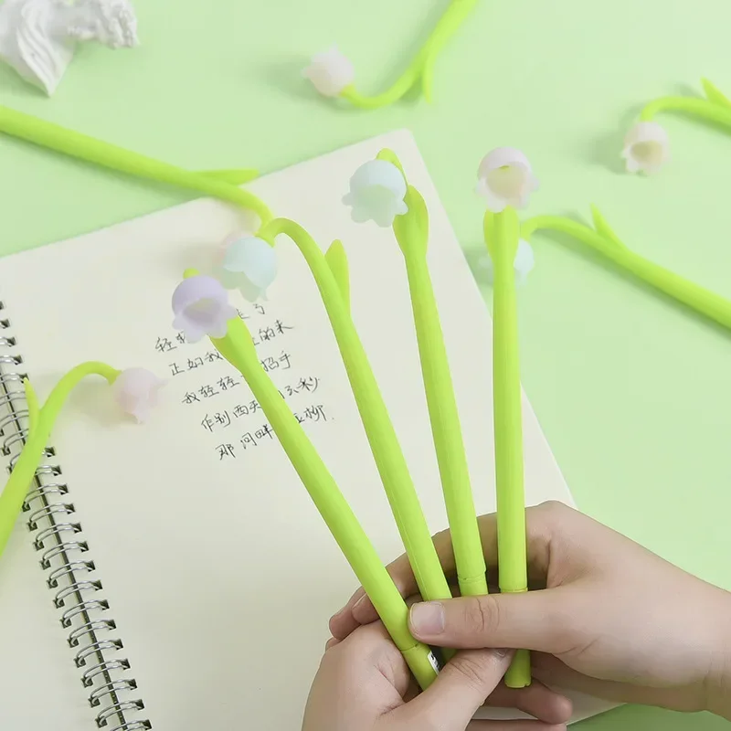 a-48pcs-flower-and-grass-neutral-pen-changes-color-when-meeting-light-creative-silicone-modeling-pen-student