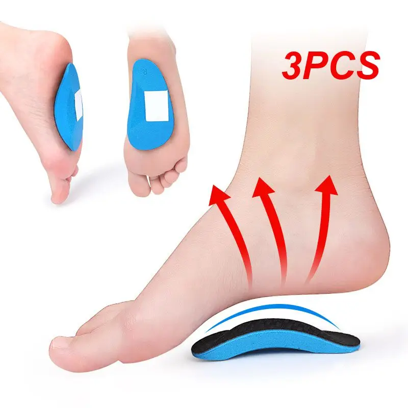 3PCS Sports Palm Protector Insole For Men Women Flat Arch Support Half Cushion Inside Outside Splay Orthopedic Footbed