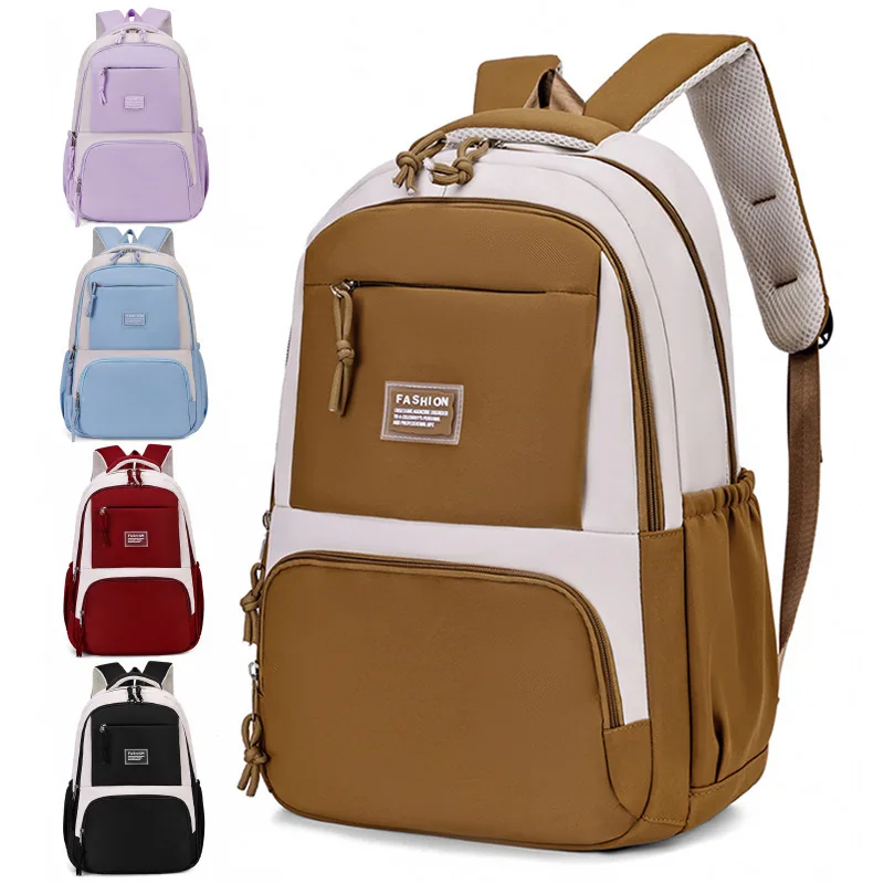 

Fashion Large Capacity School Bags for Boys Girls Campus Travel Backpack Lightweight Casual Junior High School Elementary