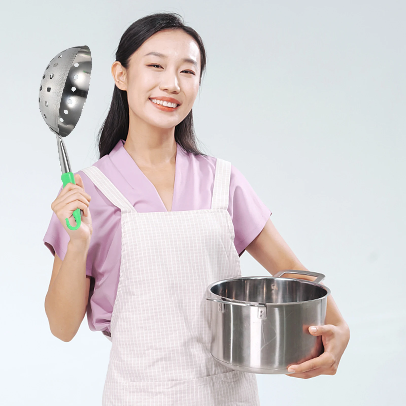 

Stainless Steel Slotted Spoon for Cooking Pasta Vegetables Seafood H Strainer Ergonomic H Kitchen Gadgets