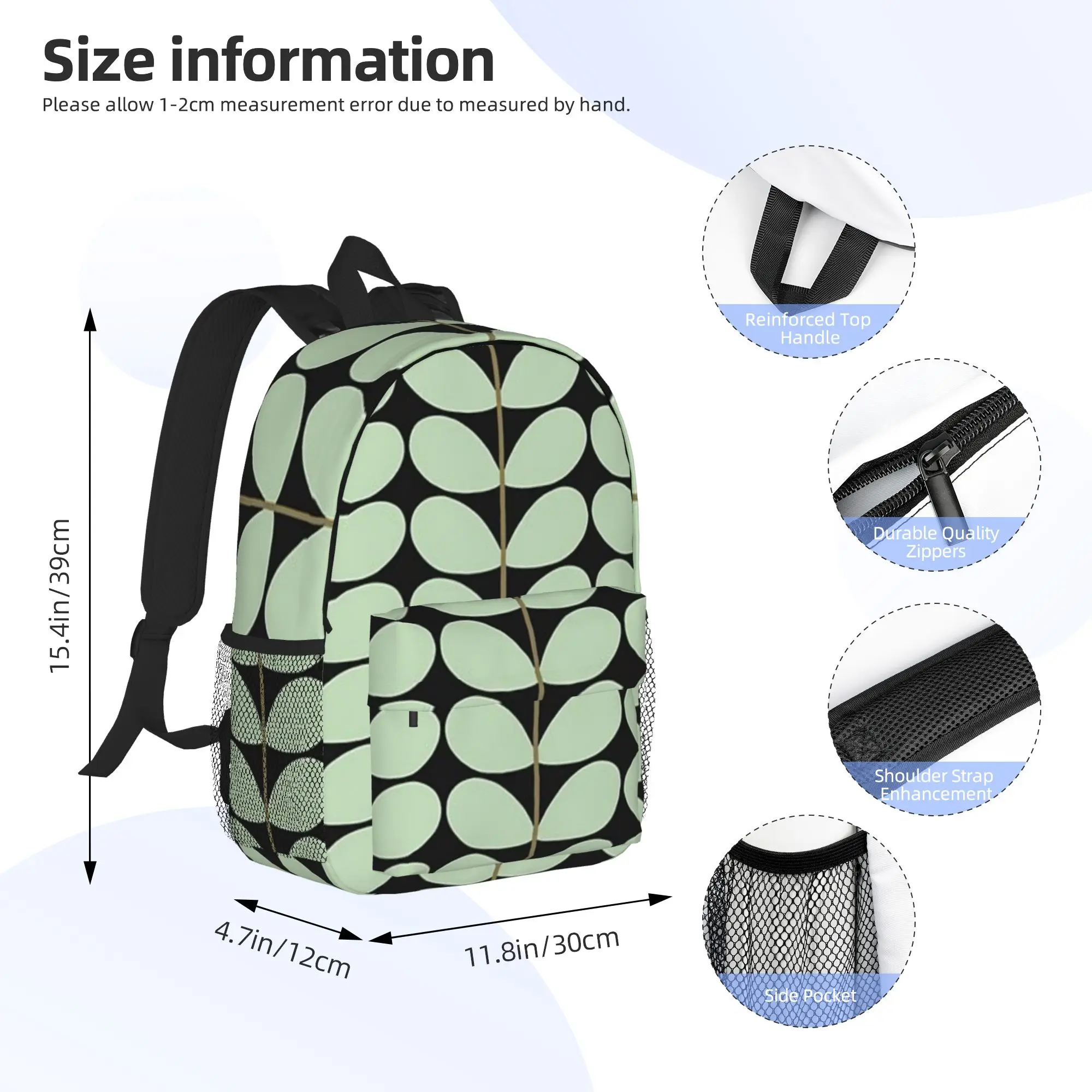 orla kiely, Giant Stem ,orla kiely pattern Backpack Hot Sale Daypack Boys Girls BookBag Shoulder Bags for Men Women School Bag
