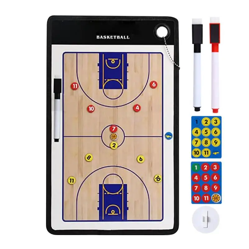 

Basketball Clipboard for Coaches Lineup Double-Sided Board Magnetic Board With Full & Half Court Dry Erase Marker Board Kit