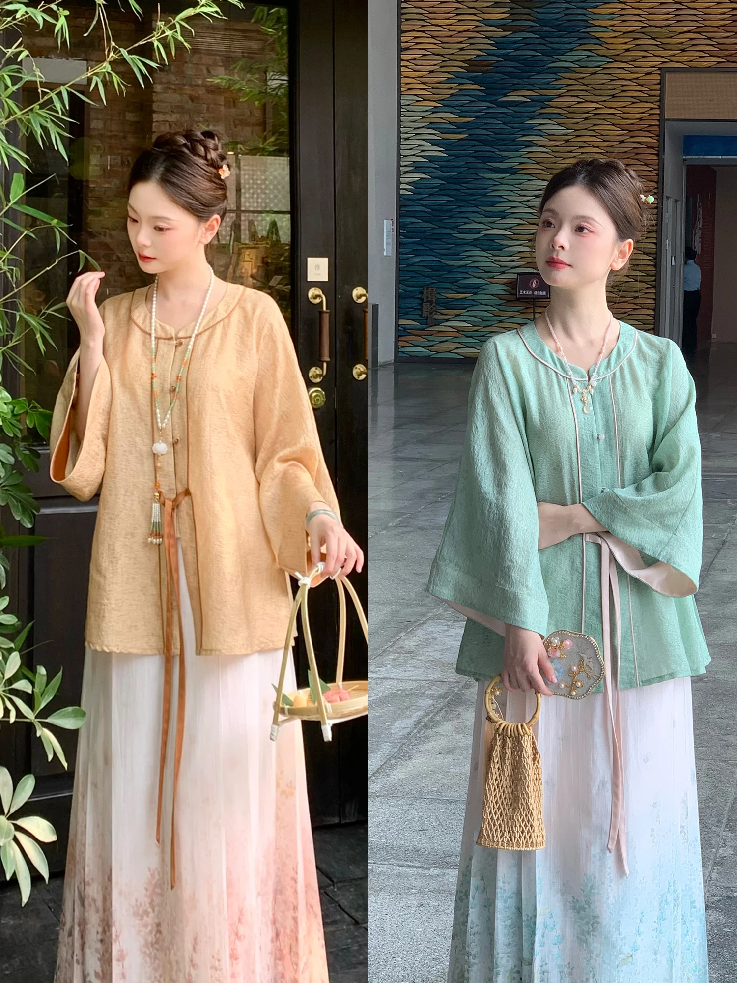 

Иллюстрированная лирическая поэма | Осенняя коллекция: улучшенная модель в стиле династии Мин с эластичной талией, цветочным принтом и улучшенным кроем с удлиненной спинкой.