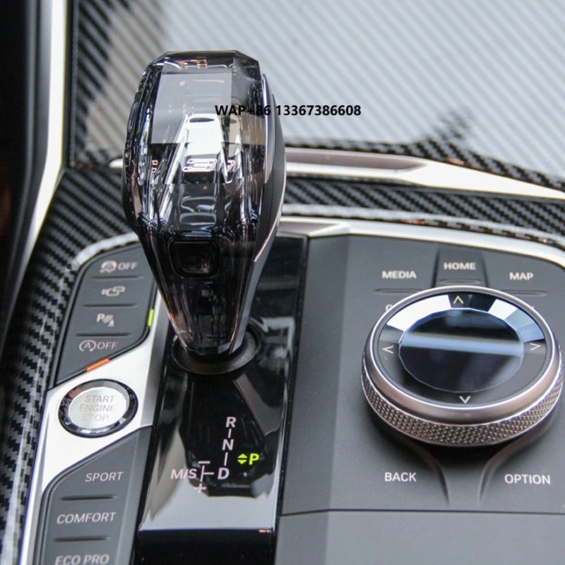 Crystal 3-piece Set Gear Shift Multimedia Knob Start Button