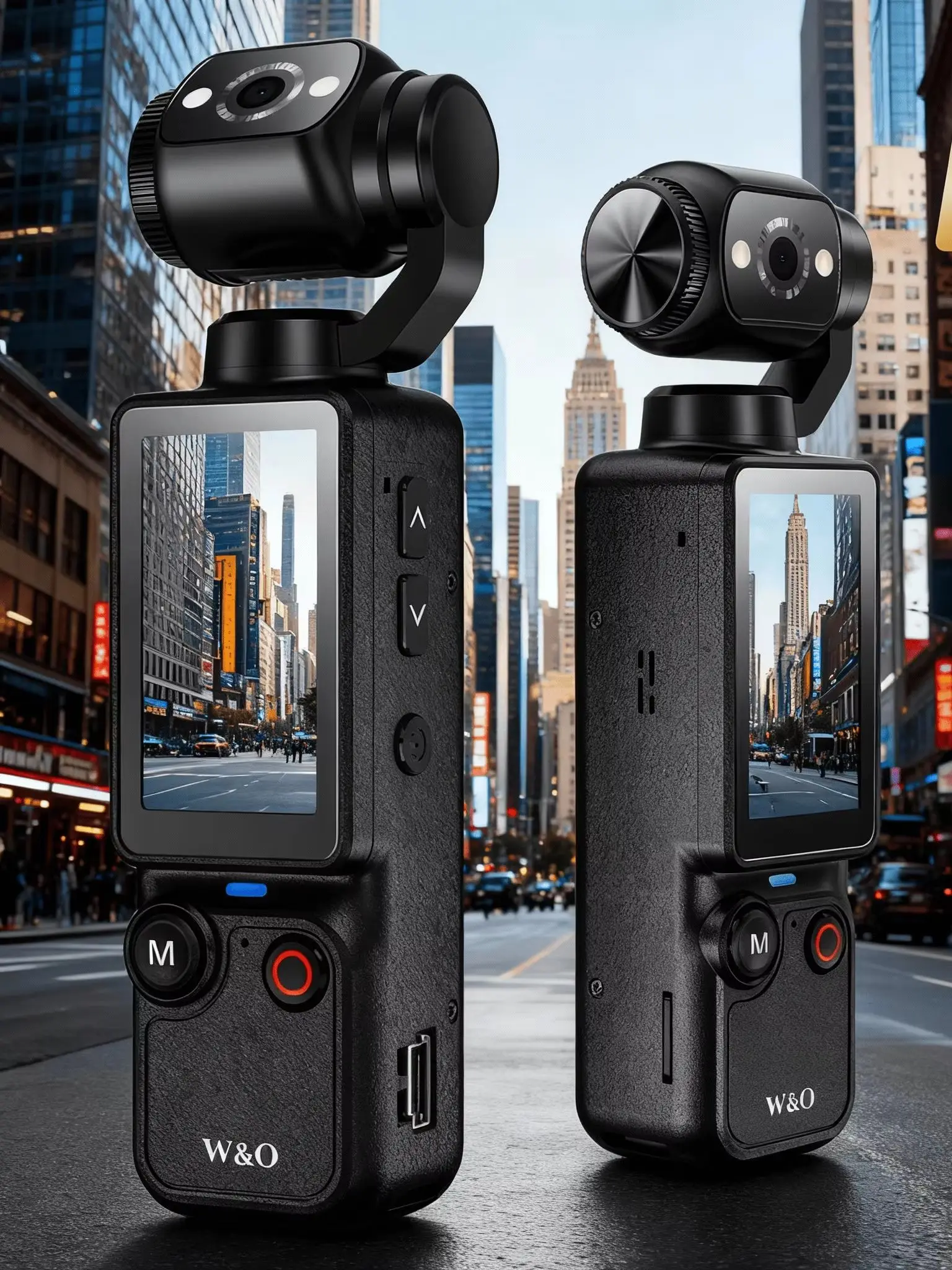 4K HD Videoaufnahme-Taschenkamera - 180 °   Drehbar – 100-W-Pixel, 2000-mAh-Akku, 1,9-Zoll-Bildschirm, Webcam, USB-C-Aufladung, 32-G-Berührungskarte, Mini-Audio-Video-Kompaktkamera,