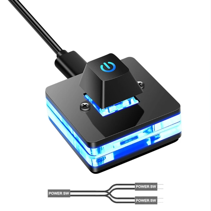 Botão extensão comutação energia do computador desktop luz LED para placa-mãe PC K1KF