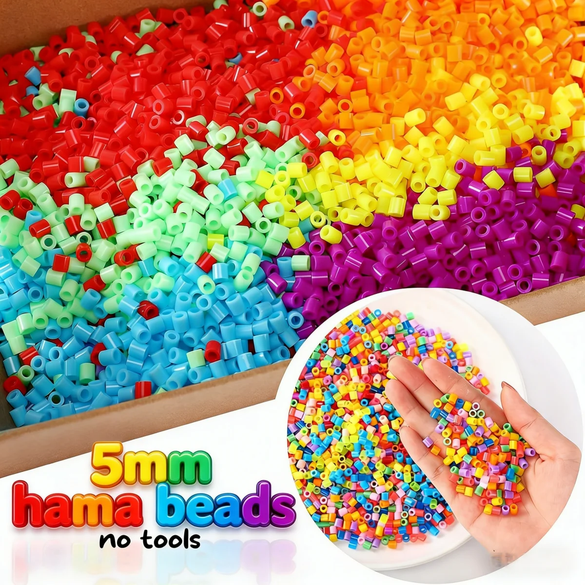

1000 шт. 5,0 мм магнитные бусины Perler Hama для детских поделок, высококачественный подарок ручной работы, игрушка для самостоятельного творчества