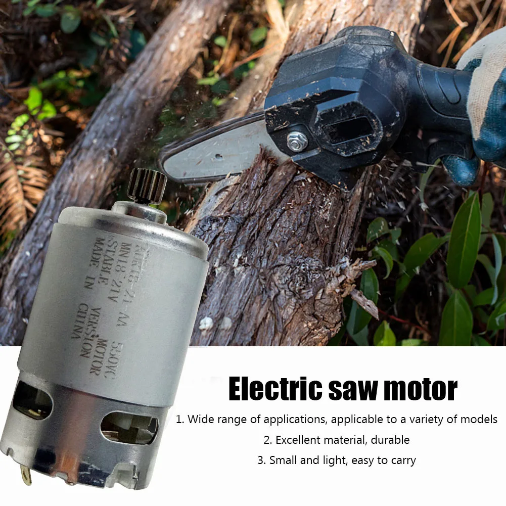 

21V Mini DC Motor 14 Teeth Geared Motor 28000RPM 8.2mm Gear Diameter Power Tool Accessories for Mini Saw Motor Rechargeable Saw