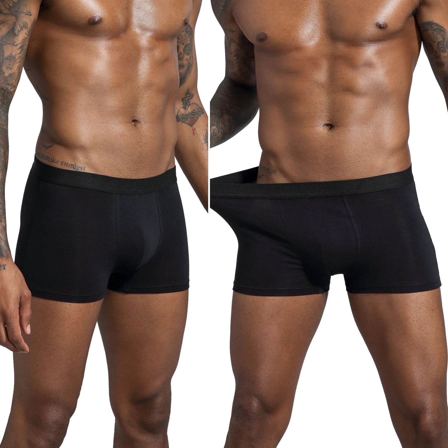 Calzoncillos bóxer de algodón para hombre, ropa interior transpirable, Sexy, caja, 10 piezas, 2024