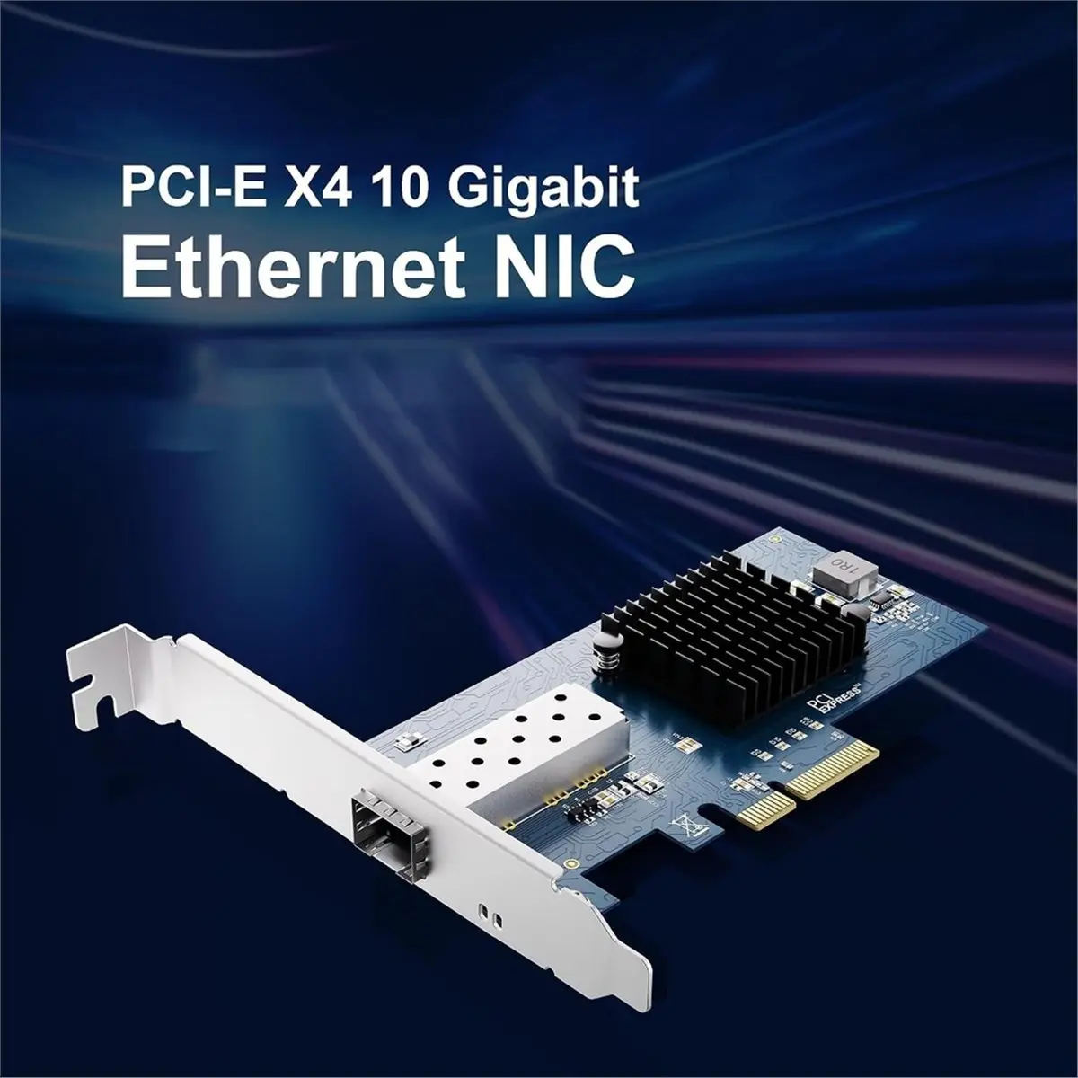 10Gb PCIe NIC Network Card, for 82599EN +, X520-DA1 Compatible, Single-Port 10GbE Adapter for NAS and Servers