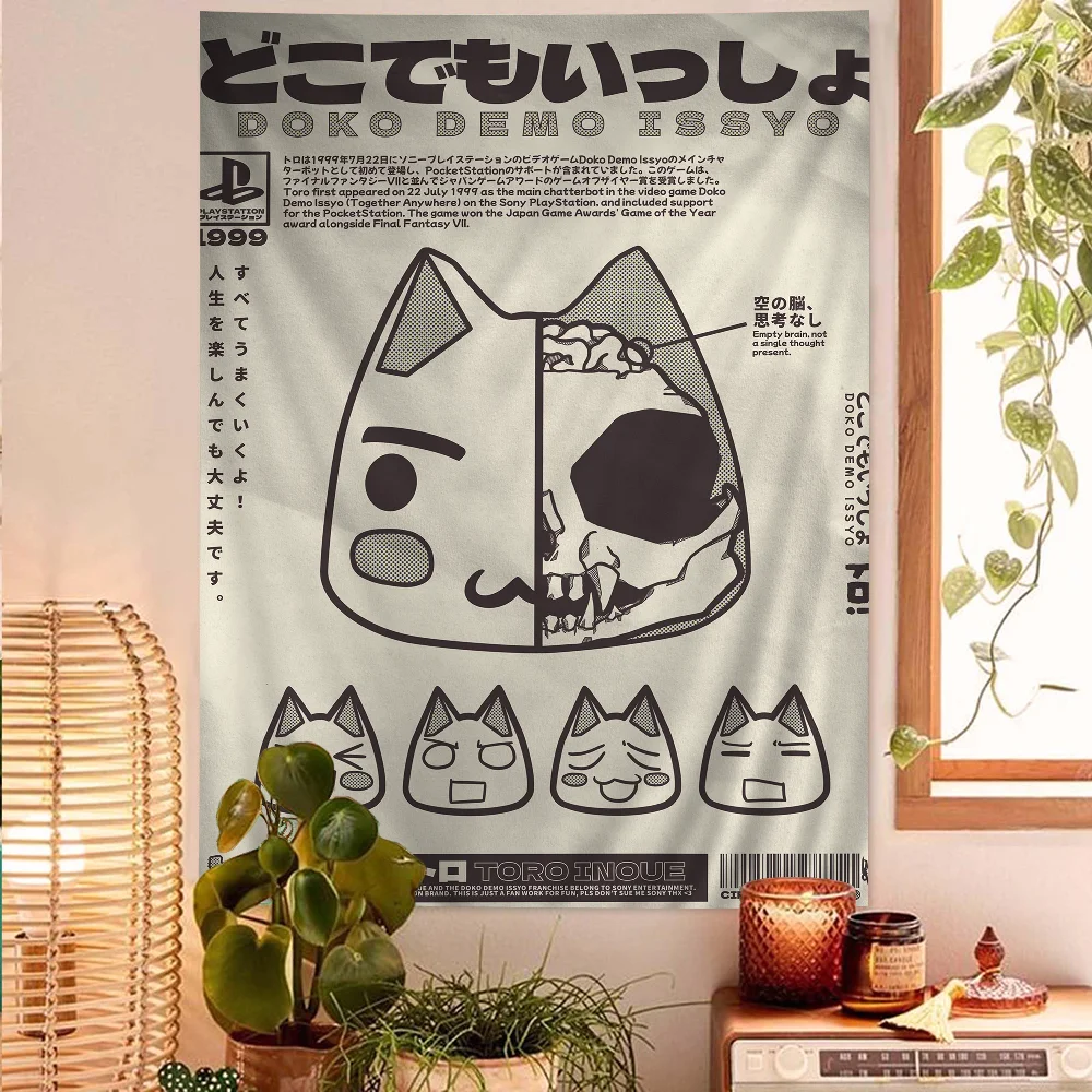 Cartoon Inoue Toro Cute Tapestry Art Printing Art Science Fiction Room Home Decor Home Decor