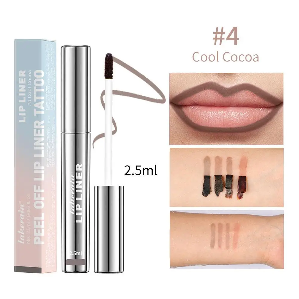 Waterproof Lip Liner Peel Off Tattoo Lipgloss Waterproof Lip Tint Brown Stain Matte Lasting Tear-off Lips Long Contour Cosm W5R5