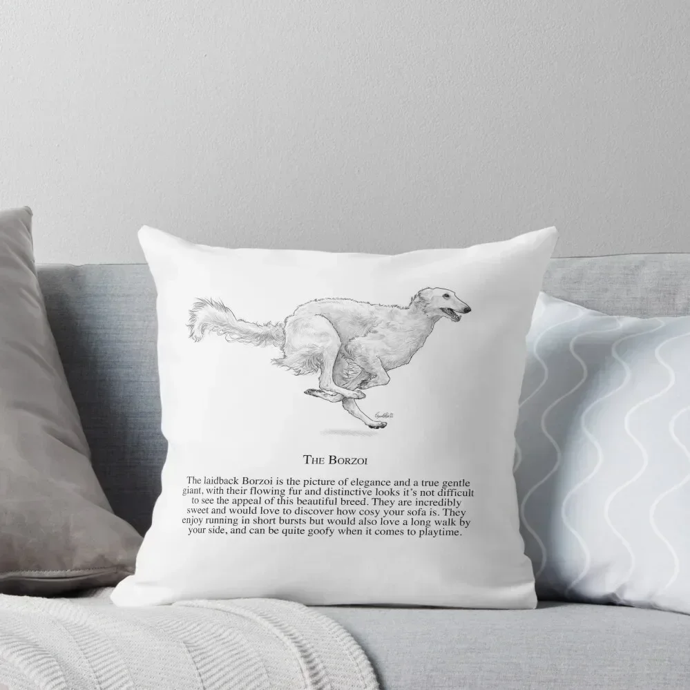 

The Borzoi Throw Pillow Decorative pillowcase Pillowcases For Pillows Ornamental Pillow Decorative Sofa Cushion pillow