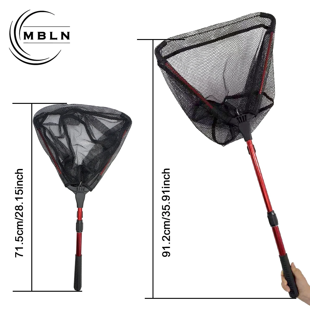 Salabre plegable aluminio MBLN 92 cm – Red mano portátil pesca - imagen 3