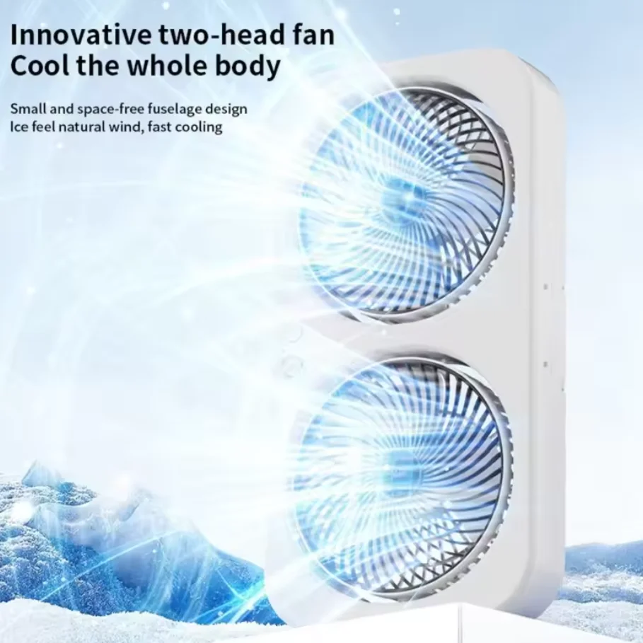Mini Wind Turbine Vertical - Vertical Dual-Handle Port Portable Dual Head