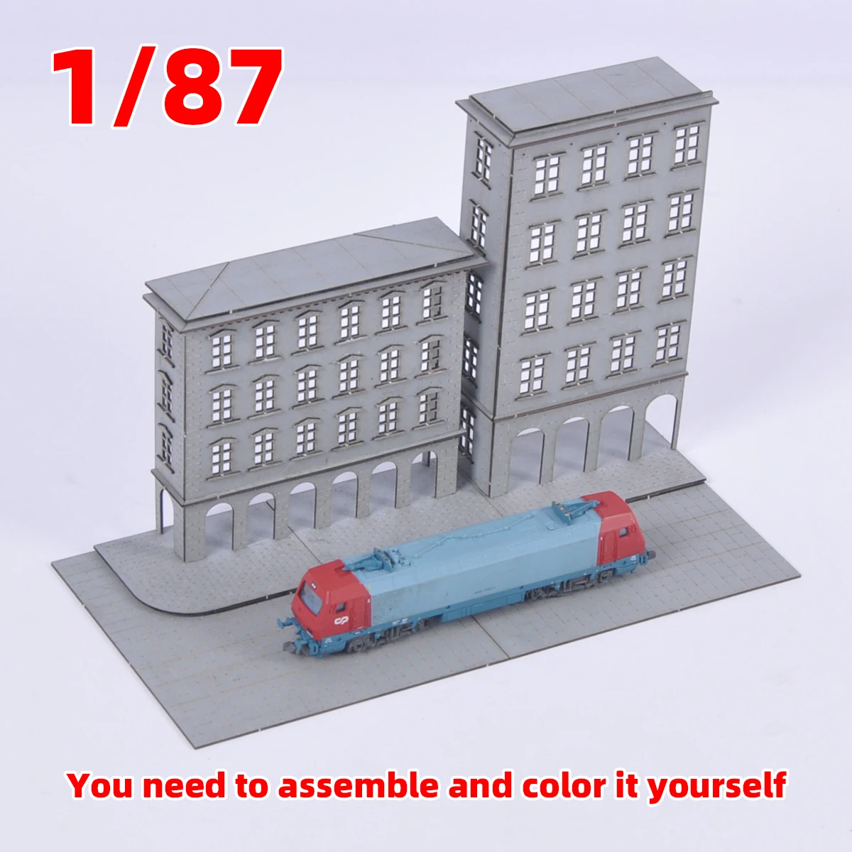 Montage-Set für Architekturmodell-Dioramen, Maßstabsmodell-Kit, Panzer, Holz-Displaybasis, Auto-Displayständer 1/35/43/48/64/72/87/150 HO Z – Detail 3