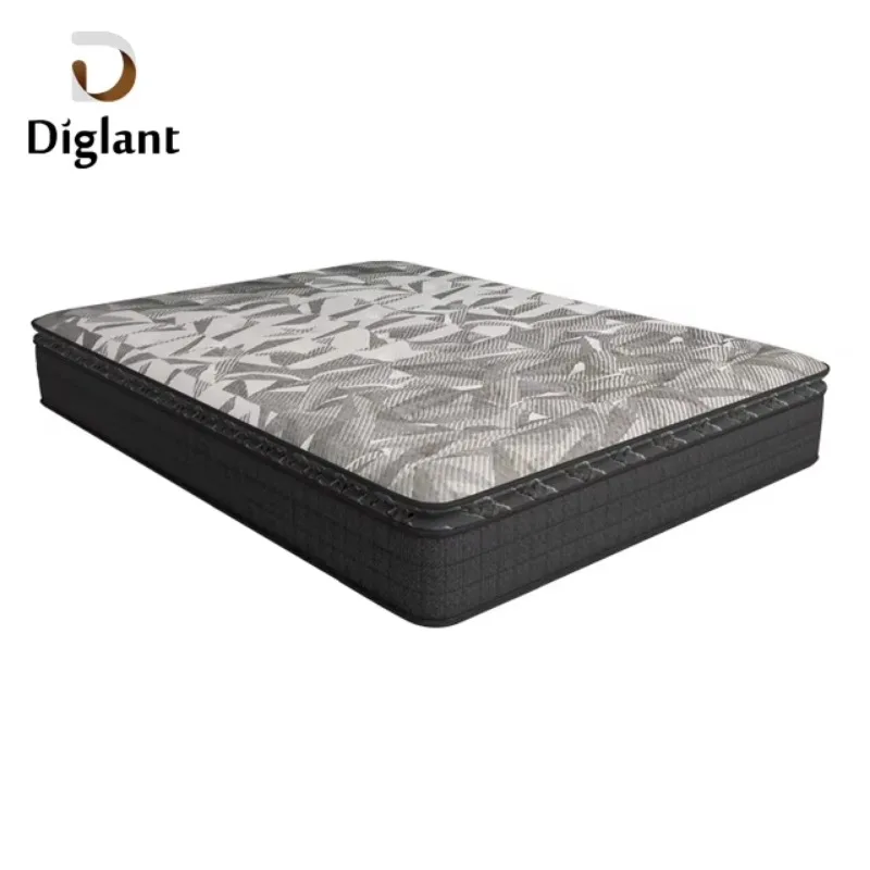 D78 Comfort Bonnell Spring Hybrid 14 Inch Fabric Hotel Room Fire Resistant Cotton Bed Pocket Spring Mattress
