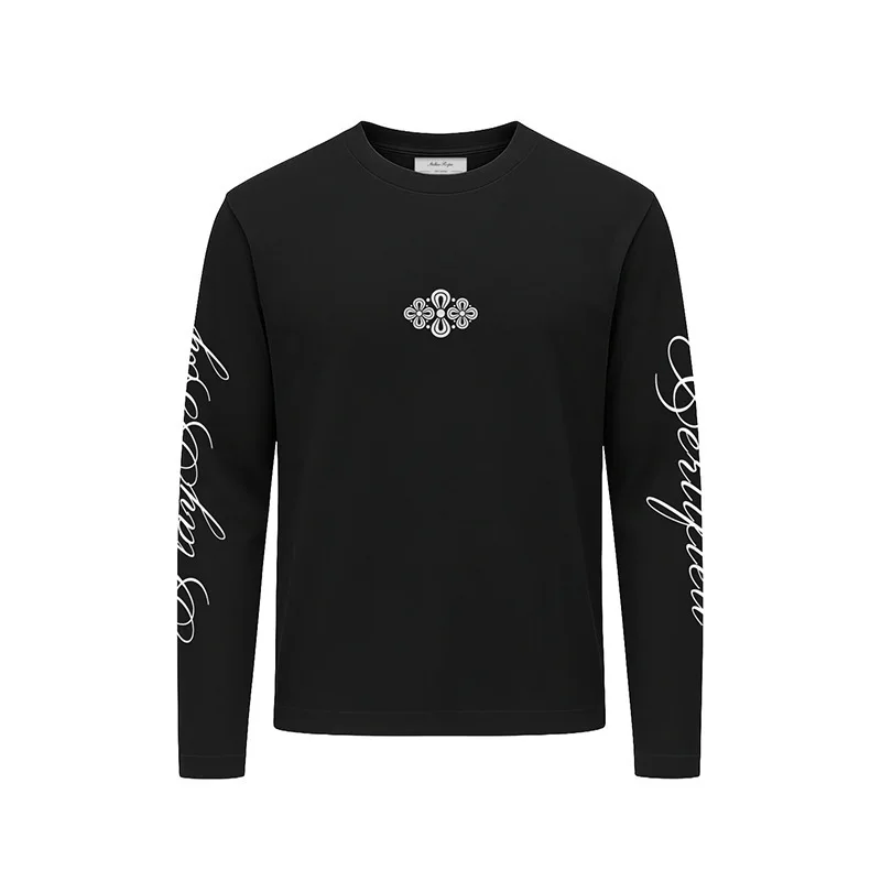 Unisex Hip-Hop Langarm-Oberteil Amerikanischer Streetwear-Stil Lockerer Rundhalsausschnitt mit Schriftzug-Print Modisch für Herbst und Winter – Detail 4
