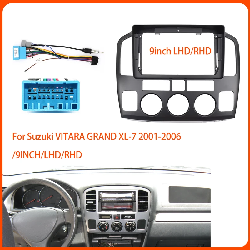 For SUZUKI GRAND VITARA XL-7 2001-2006Car Radio Fascias Android Stereo Player 2 Din Head Unit Panel Dash Frame Installation Trim