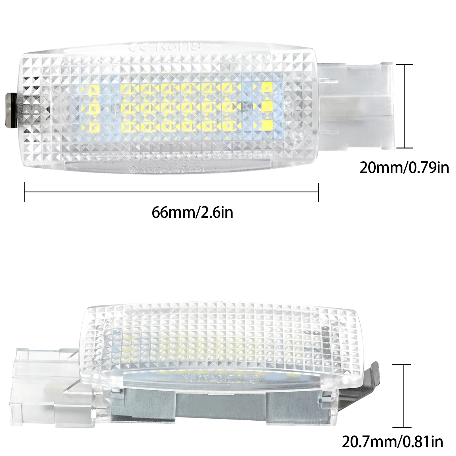 2 Innen visier Kosmetik spiegel führte weißes Licht für Skoda Fabia hervorragende Yeti Sitz Leon Altea Alhambra Toledo VW Touran Tiguan Golf