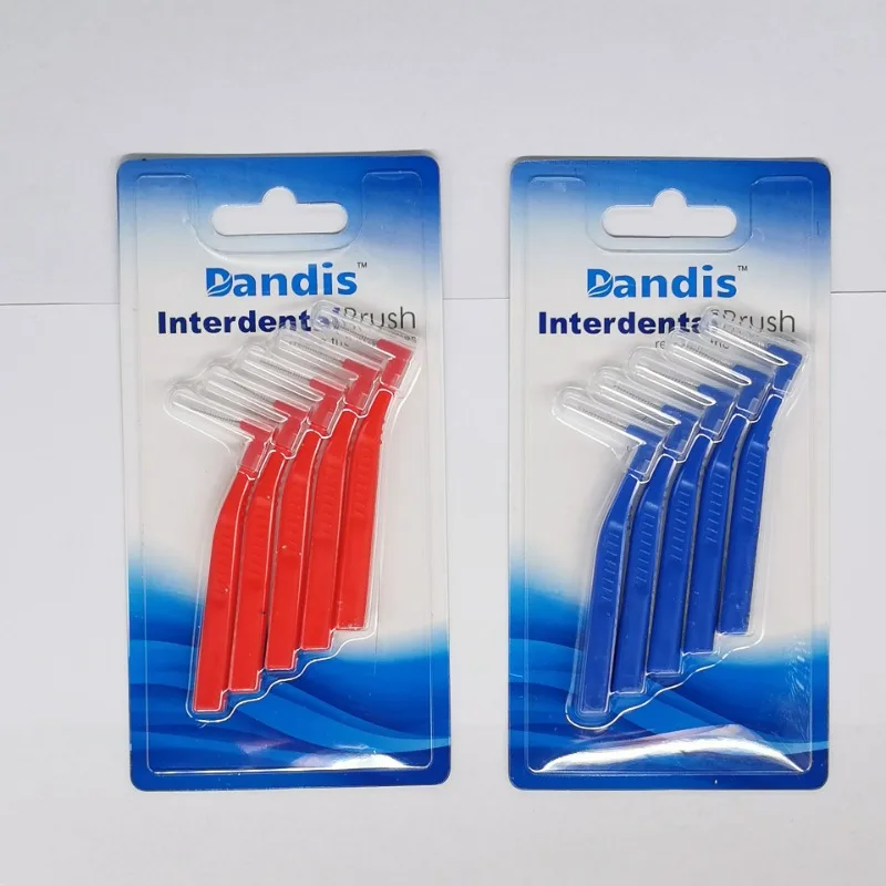 

5PCS L-shaped Cleaning Interdental Brush Orthodontic Sliding Interdental Brush Oral Cleaning and Hygiene Care Toothbrush