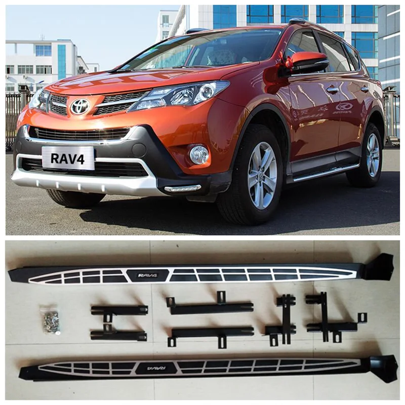 

Fits For TOYOTA RAV4 2013 2014 2015 2016 2017 2018 2019 High Quality Aluminum Alloy +ABS Running Boards Side Step Bar Pedals