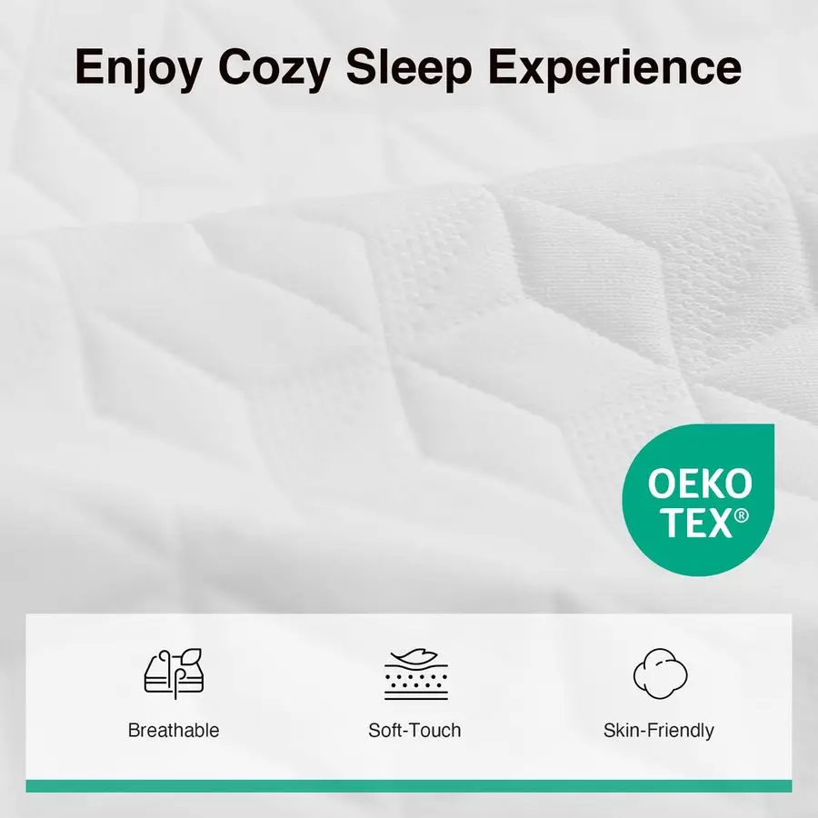 Matelas double de 6 pouces, matelas double en mousse à mémoire de forme avec mousse de refroidissement, couche de confort respirante, matelas anti-pression i