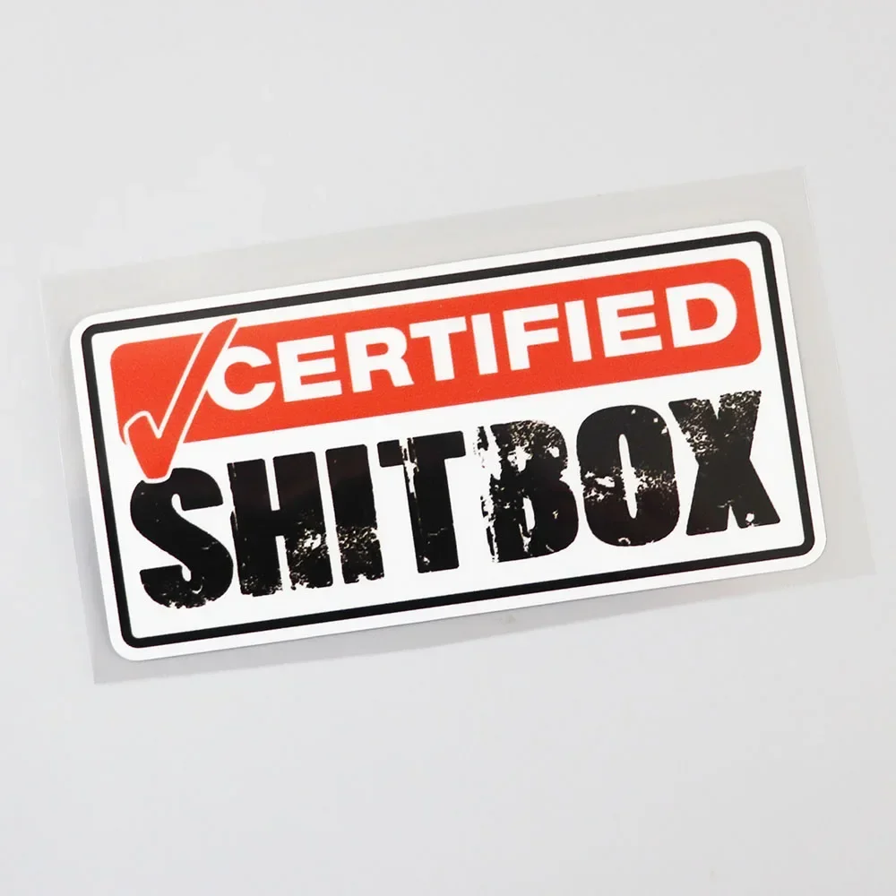 Certified Shitbox High Quality Decal PVC Car Stickers 12.2cm*5.6cm