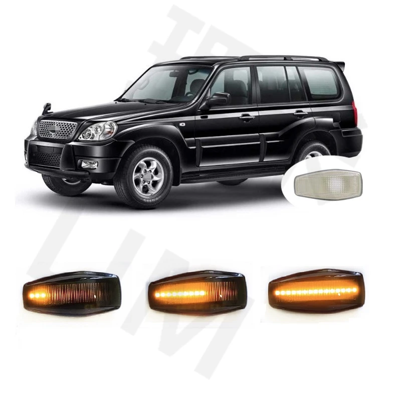Dla Hyundai Terracan HP 2001 2002 2003 2004 2005 2006 sekwencyjny wskaźnik LED boczne światło obrysowe lampka sygnalizacyjna